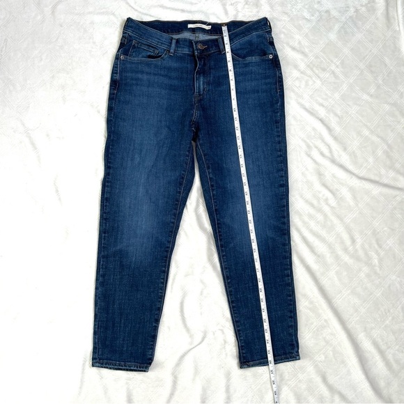 Levi’s Classic Crop Dark Wash Denim Casual High Rise Capri Denim Jeans Size 30 - Picture 13 of 16